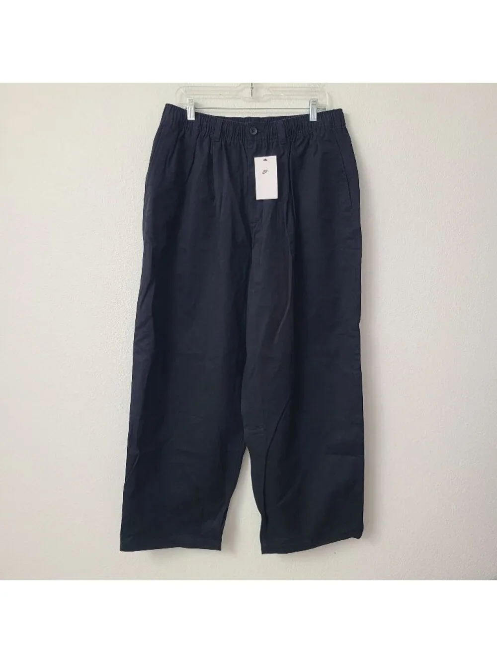 Nike Life Wide Leg Oversized Pants II0519-010 Size L Black